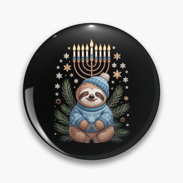 Item preview, Hanukkah Sloth Jewish Chanukah Sleeping designed and sold by IdunayaStore.