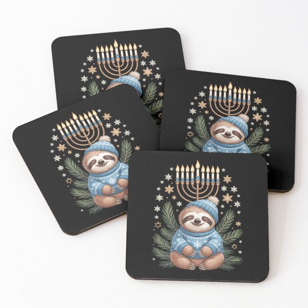 Item preview, Hanukkah Sloth Jewish Chanukah Sleeping designed and sold by IdunayaStore.