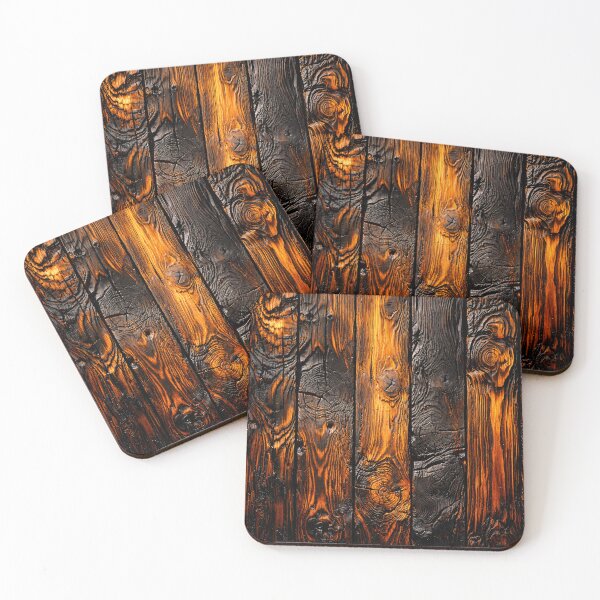 Item preview, Burnt Wood Texture Rustic Charred Timber Plank Pattern for Modern Decor designed and sold by Kaleidoscope Print.