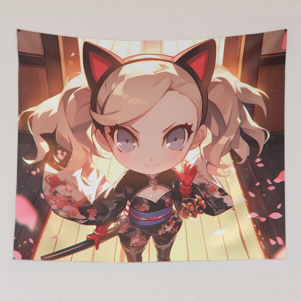 Item preview, Ann Takamaki Persona 5 Sakura Kimono Chibi designed and sold by TanglenRabbit.