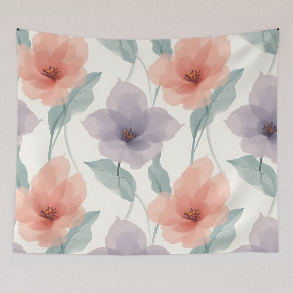 Item preview, Soft Watercolor Floral Throw Pillow — Pastel Botanical Decorative Cushion designed and sold by FestivityFinds.
