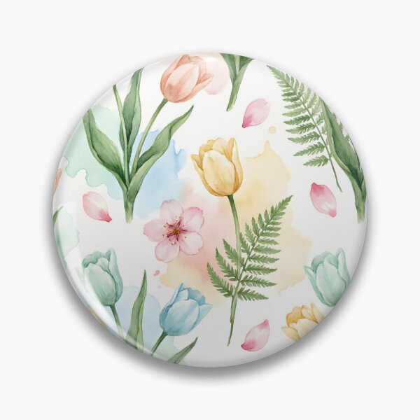 Item preview, Watercolor Tulip Duvet Cover — Pastel Floral Bedding, Spring Botanical Comforter designed and sold by FestivityFinds.