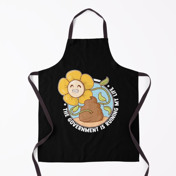 Item preview, Funny dark humor flower poop design – “The Government is ruining my life” sarcastic cartoon (on dark colors) designed and sold by messy-nessie.