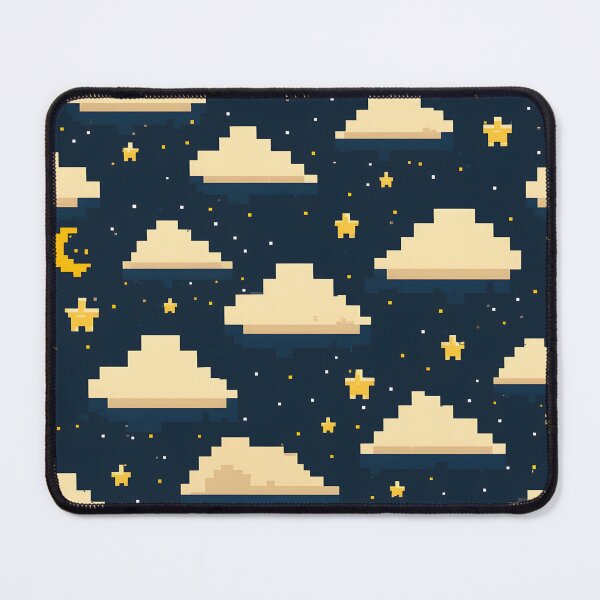 Item preview, Pixel Art Night Sky with Clouds and Stars designed and sold by ViralVibeLab.