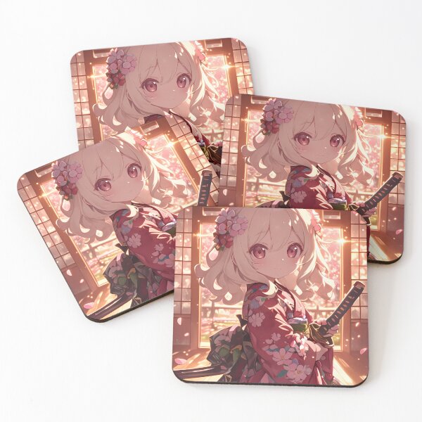 Item preview, Ais Wallenstein Danmachi Chibi Sakura Sunset Calm designed and sold by TanglenRabbit.