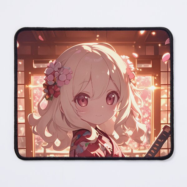 Item preview, Ais Wallenstein Danmachi Chibi Sakura Sunset Calm designed and sold by TanglenRabbit.