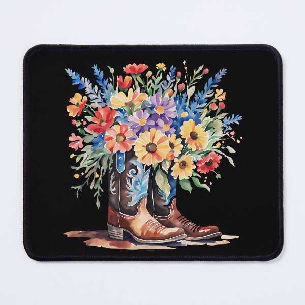 Item preview, Cowboy texas boots with flowers, Watercolor floral boots designed and sold by Clara Fruggeri.