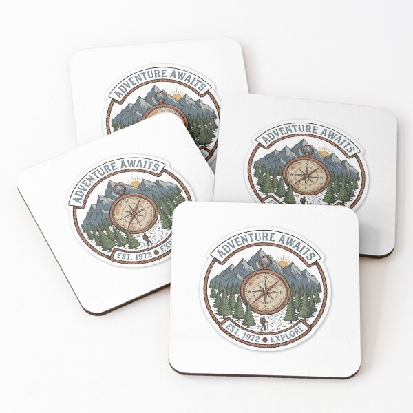 Item preview, Adventure Awaits - Vintage Mountain Compass designed and sold by Elefa30.
