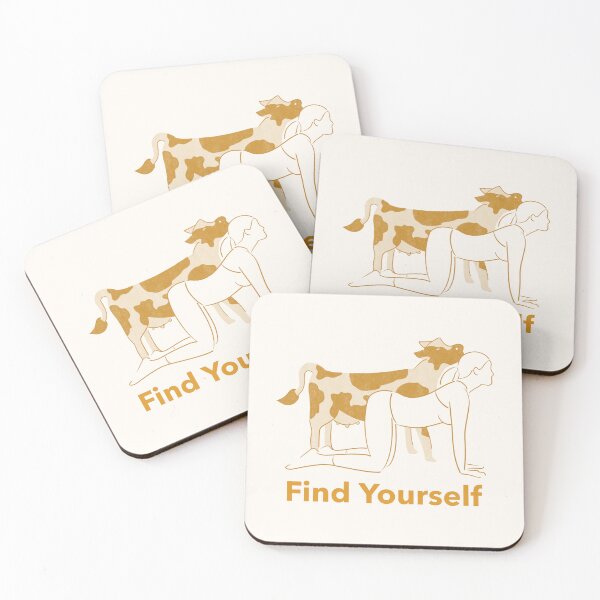 Item preview, Find Yourself Cow Yoga Pose – Bitilasana Zen Animal Spirit Design designed and sold by WellspringXflow.