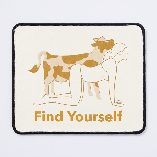 Item preview, Find Yourself Cow Yoga Pose – Bitilasana Zen Animal Spirit Design designed and sold by WellspringXflow.