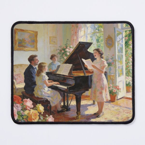 Artikelvorschau, Elegant Home Gathering Painting, Roses, Piano Music & Lively Family Moment Decor entworfen und verkauft von BlareBlare.