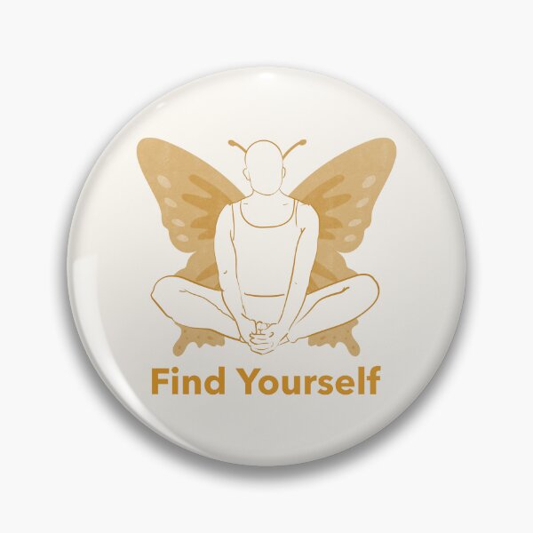 Item preview, Find Yourself Butterfly Yoga Pose – Baddha Konasana Transformation Art designed and sold by WellspringXflow.