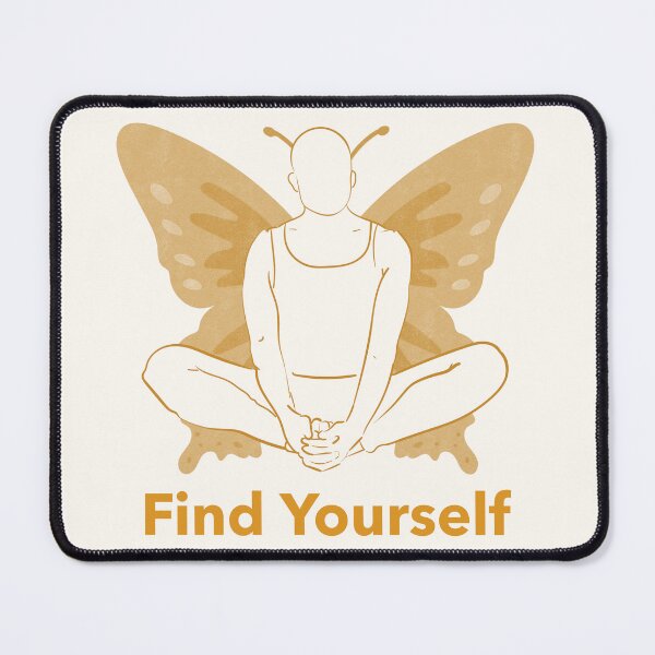 Item preview, Find Yourself Butterfly Yoga Pose – Baddha Konasana Transformation Art designed and sold by WellspringXflow.