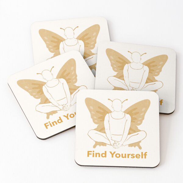 Item preview, Find Yourself Butterfly Yoga Pose – Baddha Konasana Transformation Art designed and sold by WellspringXflow.