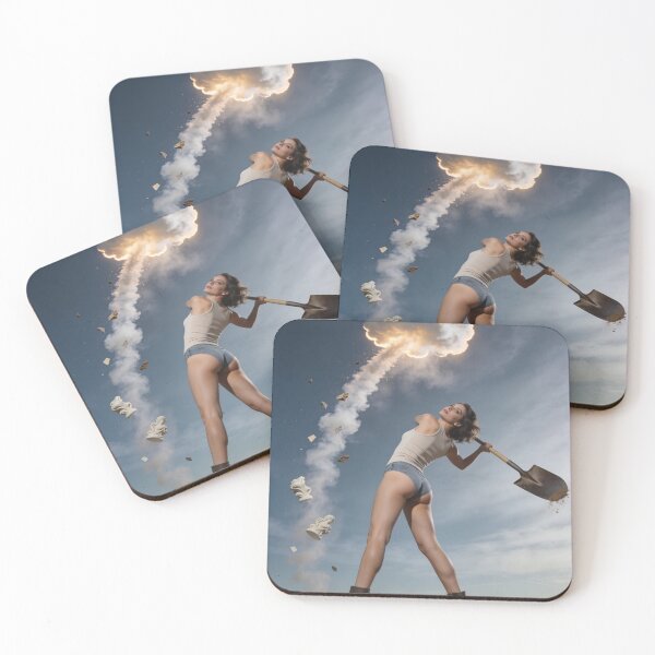 Item preview, Kinetic Dust No 1 - Kinetic Dust No 1 - Woman throwing dirt with a shovel designed and sold by Flash Muse Studio.