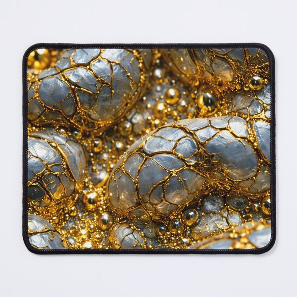 Item preview, Gold and Silver Luxe Pebble Abstract Texture Shimmering Metallic Stone Design designed and sold by Kaleidoscope Print.
