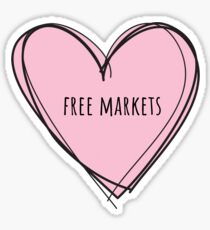 Free Markets Heart Sticker