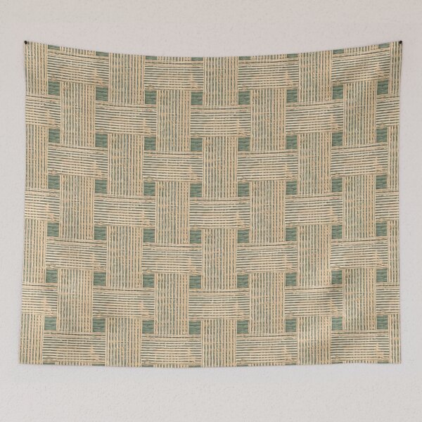 Item preview, Sage Green White Terra Cotta Cream Basket Weave Pattern designed and sold by burbankdesigns.