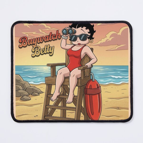 Item preview, Baywatch Betty Retro Lifeguard Cartoon Art designed and sold by KabronX.