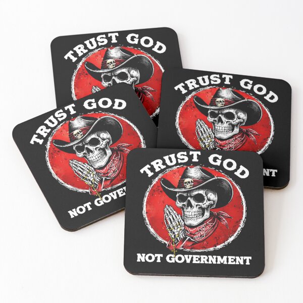 Item preview, Trust God Not Government Skull Cowboy Faith Design designed and sold by margamPagenberg.