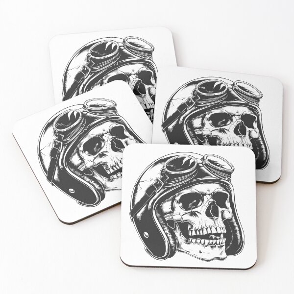 Item preview, Aviator Skull Pilot Helmet Gothic Biker Vintage Design designed and sold by inkoutninja.