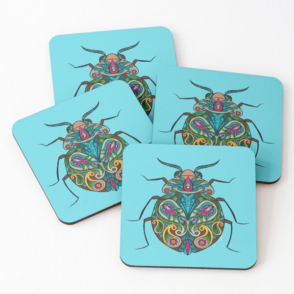 Item preview, Paisley Jewel Beetle - Boho Nature Illustration designed and sold by BHDigitalArt.