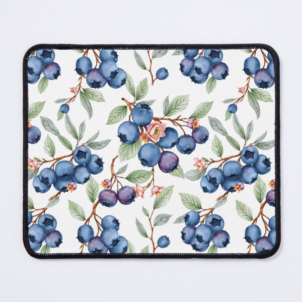 Item preview, Blueberry Pattern on a White Background | Nature-Inspired Art designed and sold by UnhingedBird.