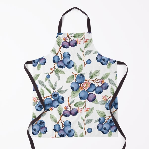 Item preview, Blueberry Pattern on a White Background | Nature-Inspired Art designed and sold by UnhingedBird.