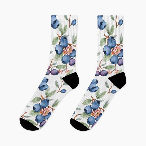 Item preview, Blueberry Pattern on a White Background | Nature-Inspired Art designed and sold by UnhingedBird.