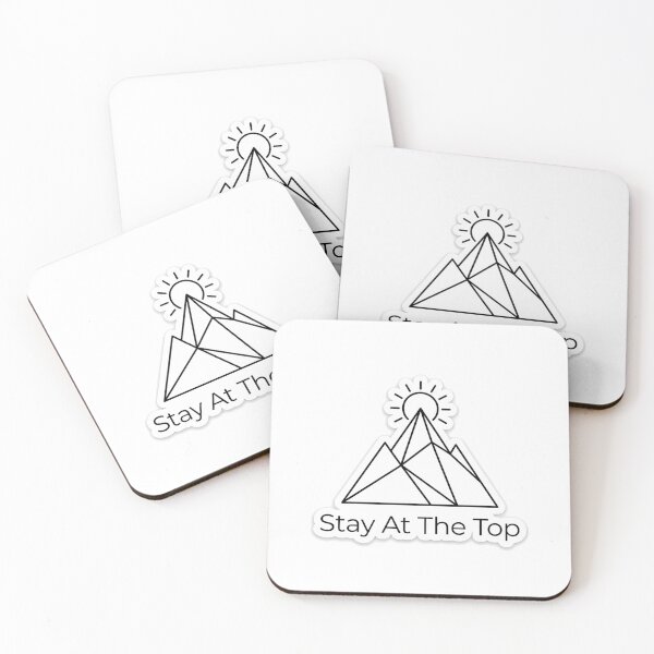 Item preview, Stay At The Top - Minimalist Mountain Sticker designed and sold by Elefa30.