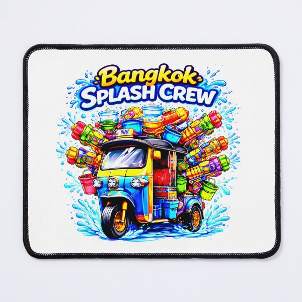 Item preview, Bangkok Splash Crew Tuk Tuk Songkran Shirt designed and sold by Thai Vibe Studio.