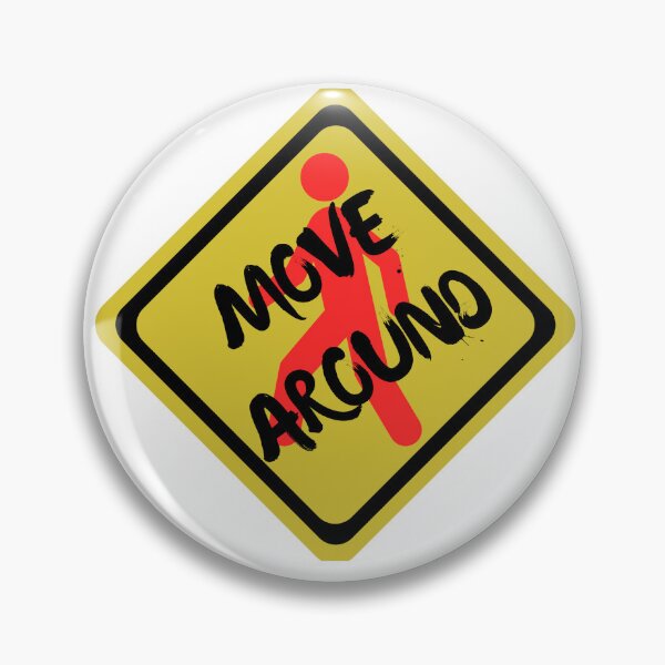 Item preview, Move Around road sign T-Shirt | Streetwear graphic tee, yellow caution design designed and sold by Geared Clothing Co..