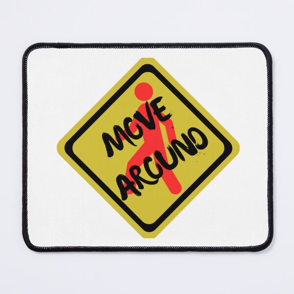 Item preview, Move Around road sign T-Shirt | Streetwear graphic tee, yellow caution design designed and sold by Geared Clothing Co..