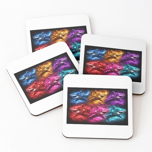 Item preview, Cyber Shark Collection – Neon Energy Series (6 Colors) designed and sold by RaccoonFish.