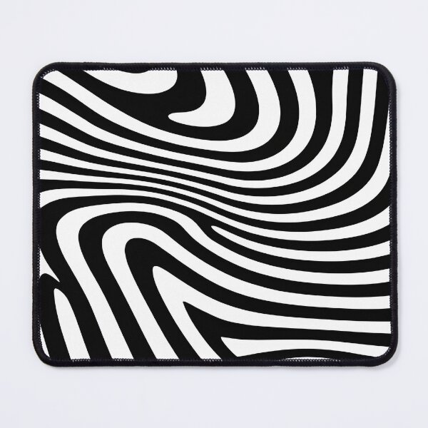 Item preview, Abstract Curved Lines Optical Illusion Black and White designed and sold by ViralVibeLab.