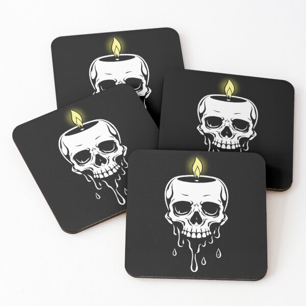Item preview, Melting Skull Candle – Dark Gothic Minimal Horror Art designed and sold by KPDesignLab.