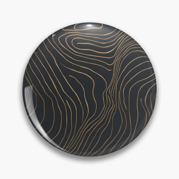 Item preview, Gold Topographic Lines on Minimalist Black Background designed and sold by ViralVibeLab.