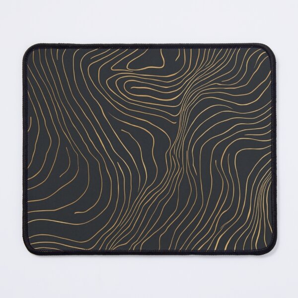 Item preview, Gold Topographic Lines on Minimalist Black Background designed and sold by ViralVibeLab.