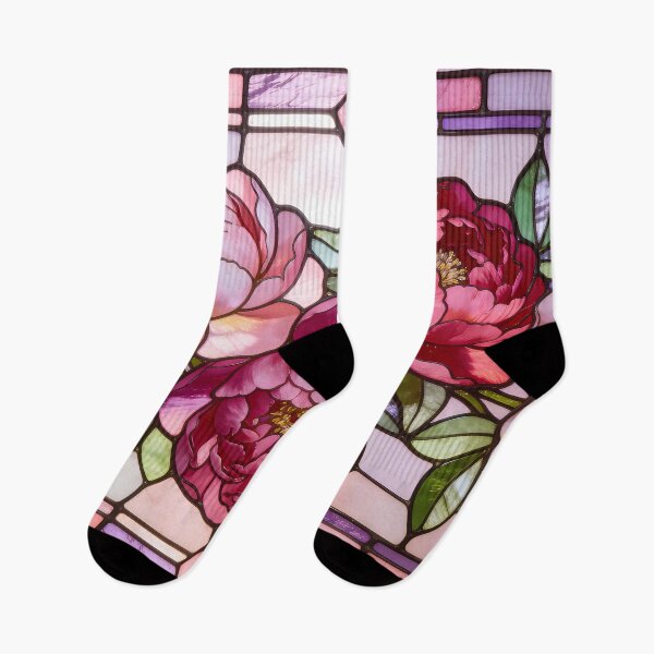 Item preview, Stained Glass Peonies designed and sold by CalmnessbyChoice.