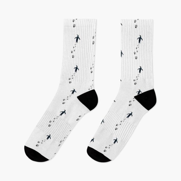 Item preview, Cute Penguin Footprints Trail – Minimalist Funny Animal Aesthetic Design designed and sold by Purti123.