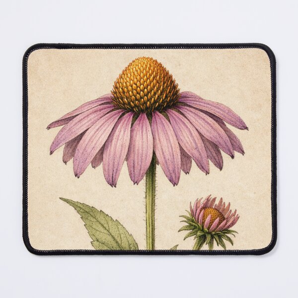 Item preview, Vintage Echinacea Botanical Print – Purple Coneflower Herbal Antique Wall Art designed and sold by Darlin8888.