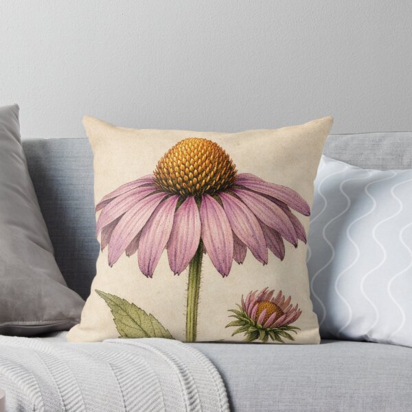 Item preview, Vintage Echinacea Botanical Print – Purple Coneflower Herbal Antique Wall Art designed and sold by Darlin8888.