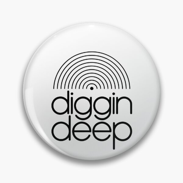 Item preview, Diggin Deep Vinyl DJ Typography – Minimal Record Groove Design designed and sold by TipTop GFX.