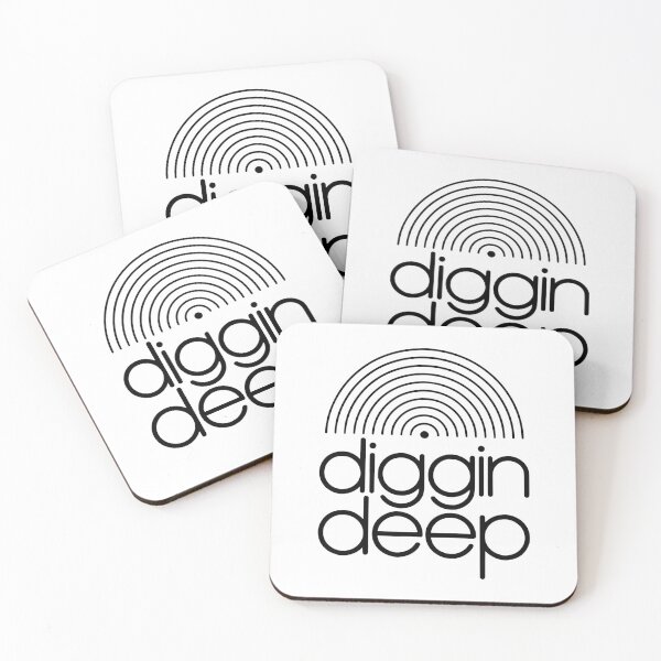 Item preview, Diggin Deep Vinyl DJ Typography – Minimal Record Groove Design designed and sold by TipTop GFX.