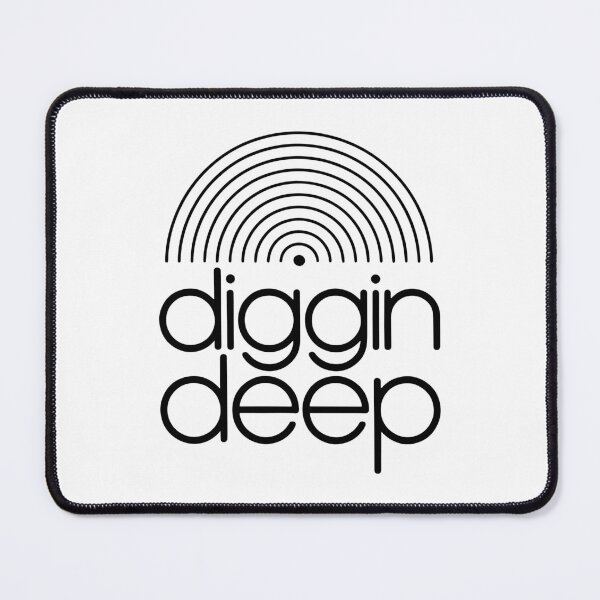 Item preview, Diggin Deep Vinyl DJ Typography – Minimal Record Groove Design designed and sold by TipTop GFX.