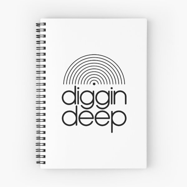 Item preview, Diggin Deep Vinyl DJ Typography – Minimal Record Groove Design designed and sold by TipTop GFX.