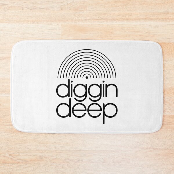 Item preview, Diggin Deep Vinyl DJ Typography – Minimal Record Groove Design designed and sold by TipTop GFX.