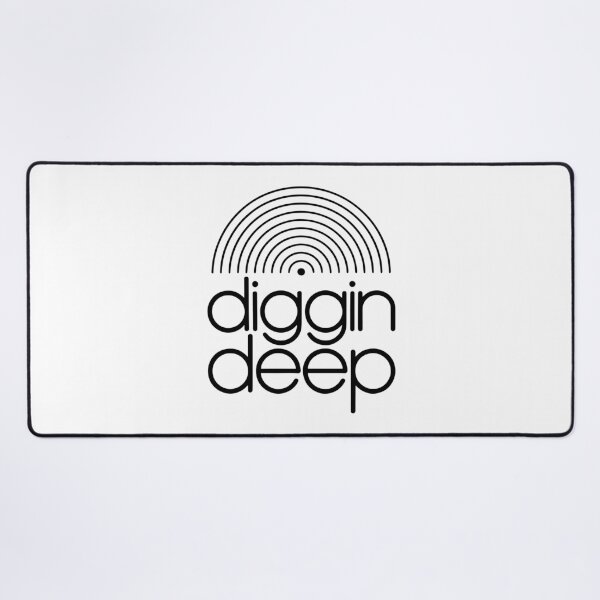 Item preview, Diggin Deep Vinyl DJ Typography – Minimal Record Groove Design designed and sold by TipTop GFX.