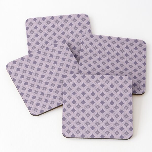 Item preview, Dark Pale Lilac Purple Ivory Abstract BasketWeave Pattern designed and sold by burbankdesigns.