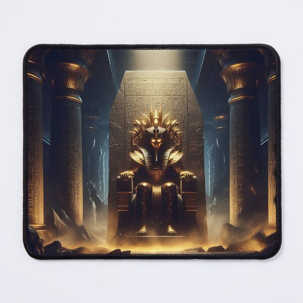 Item preview, Majestic Ancient Egyptian Pharaoh King | Golden Ancient Art designed and sold by MouradStudio.